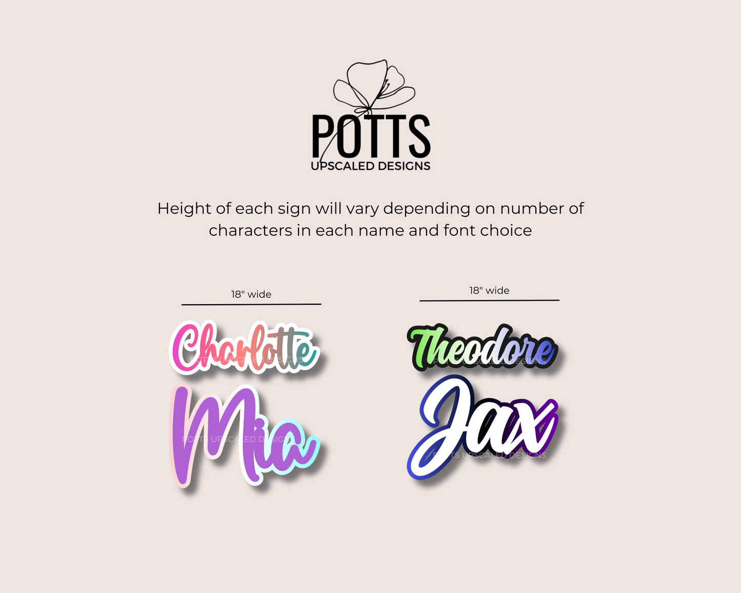Name Signs - Layered