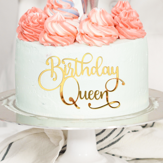 Birthday Queen Cake Topper or Charm for Her Birthday Party Cake