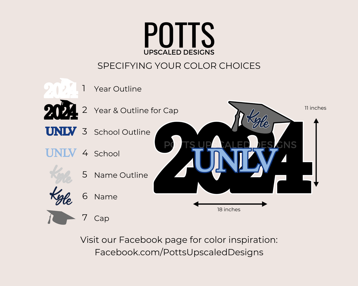 Deluxe Graduation Sign - Personalized Name and School