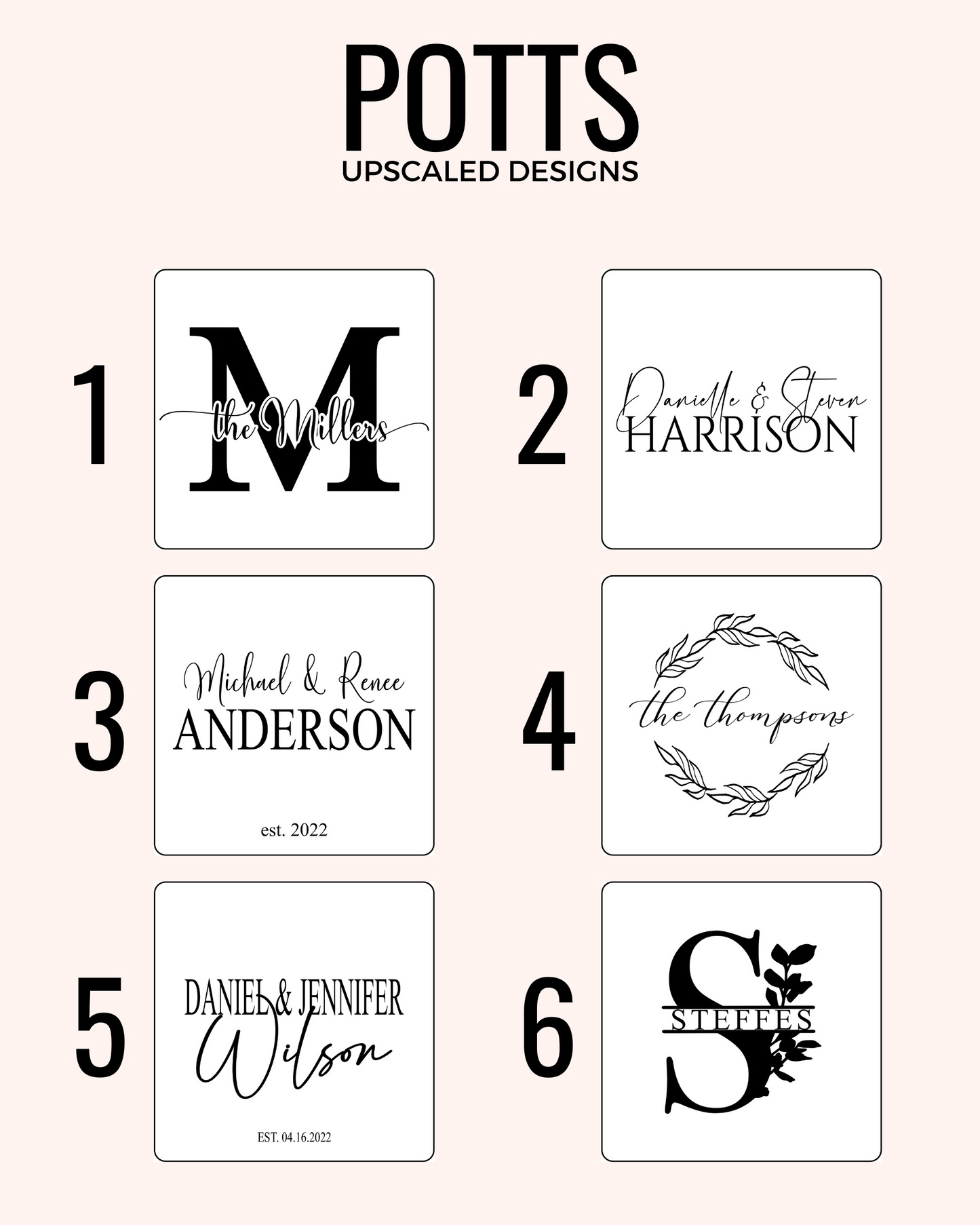 Personalized Slate Coasters - Set of 4