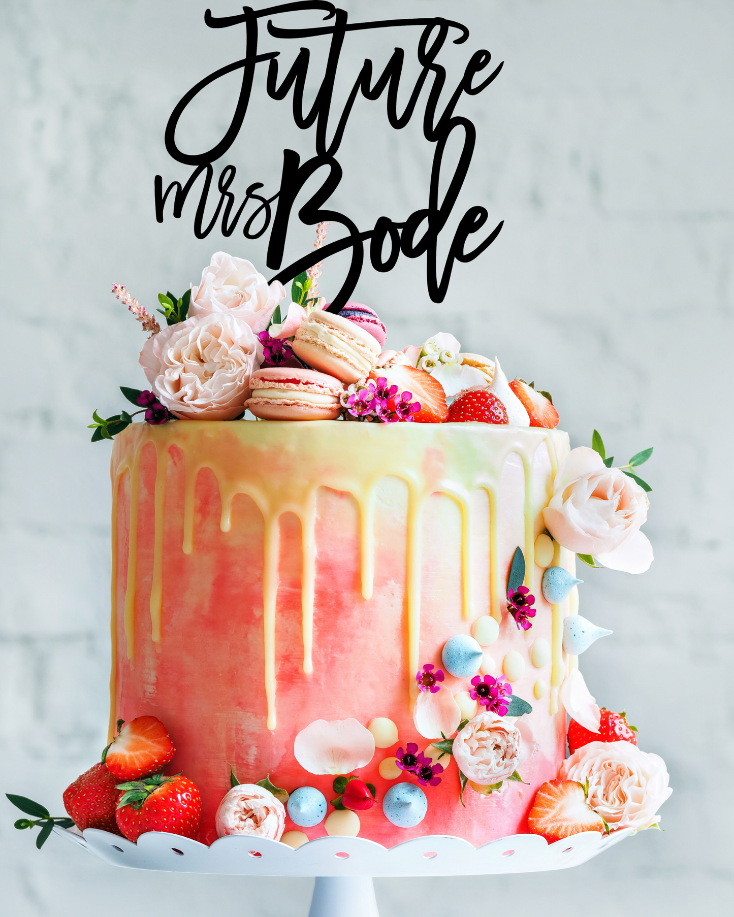 Personalized Future Mrs Cake Topper