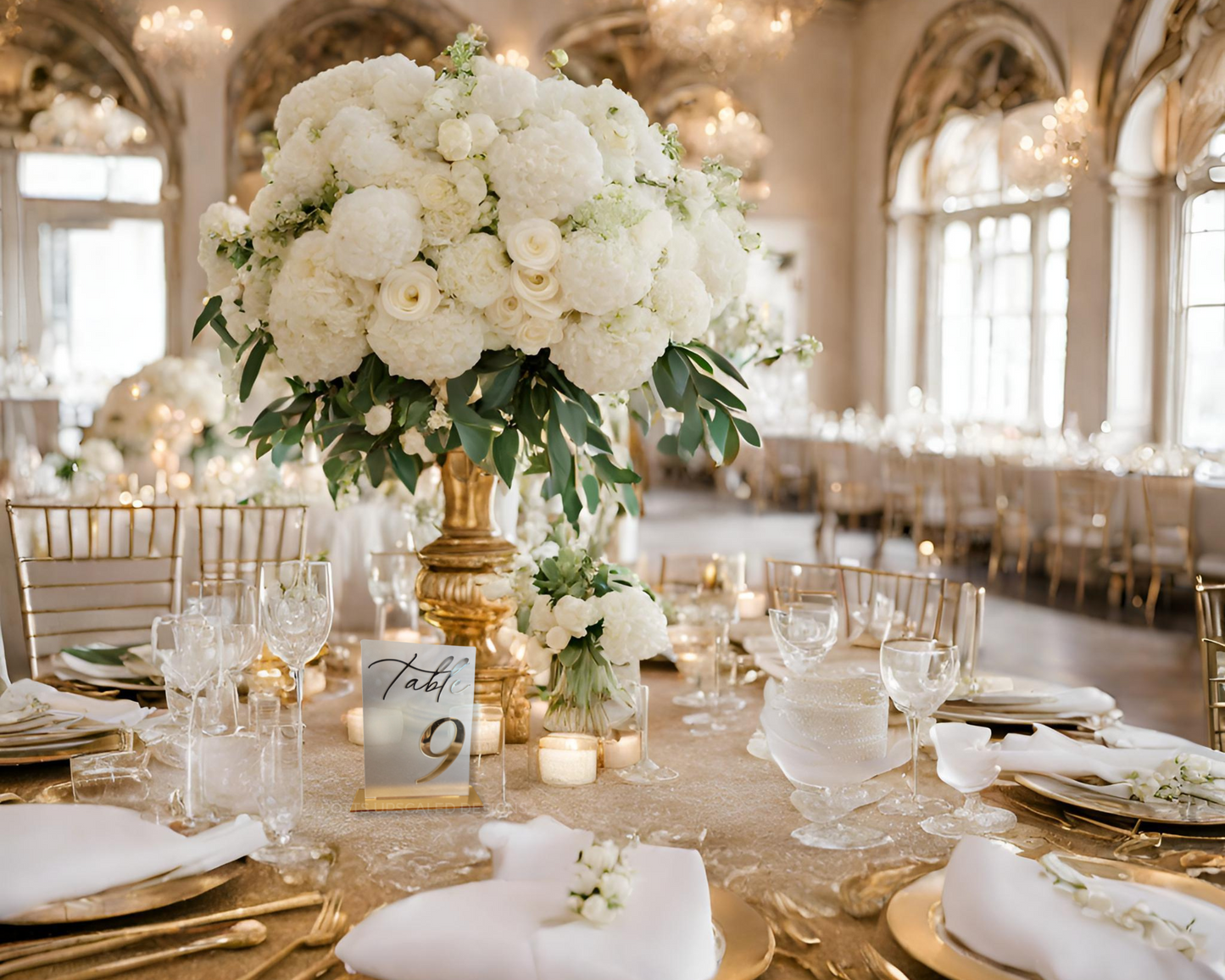Wedding Table Numbers, Gold Mirror, Frosted Table Signs, Wedding Decor, Assigned Seating, Wedding Signs