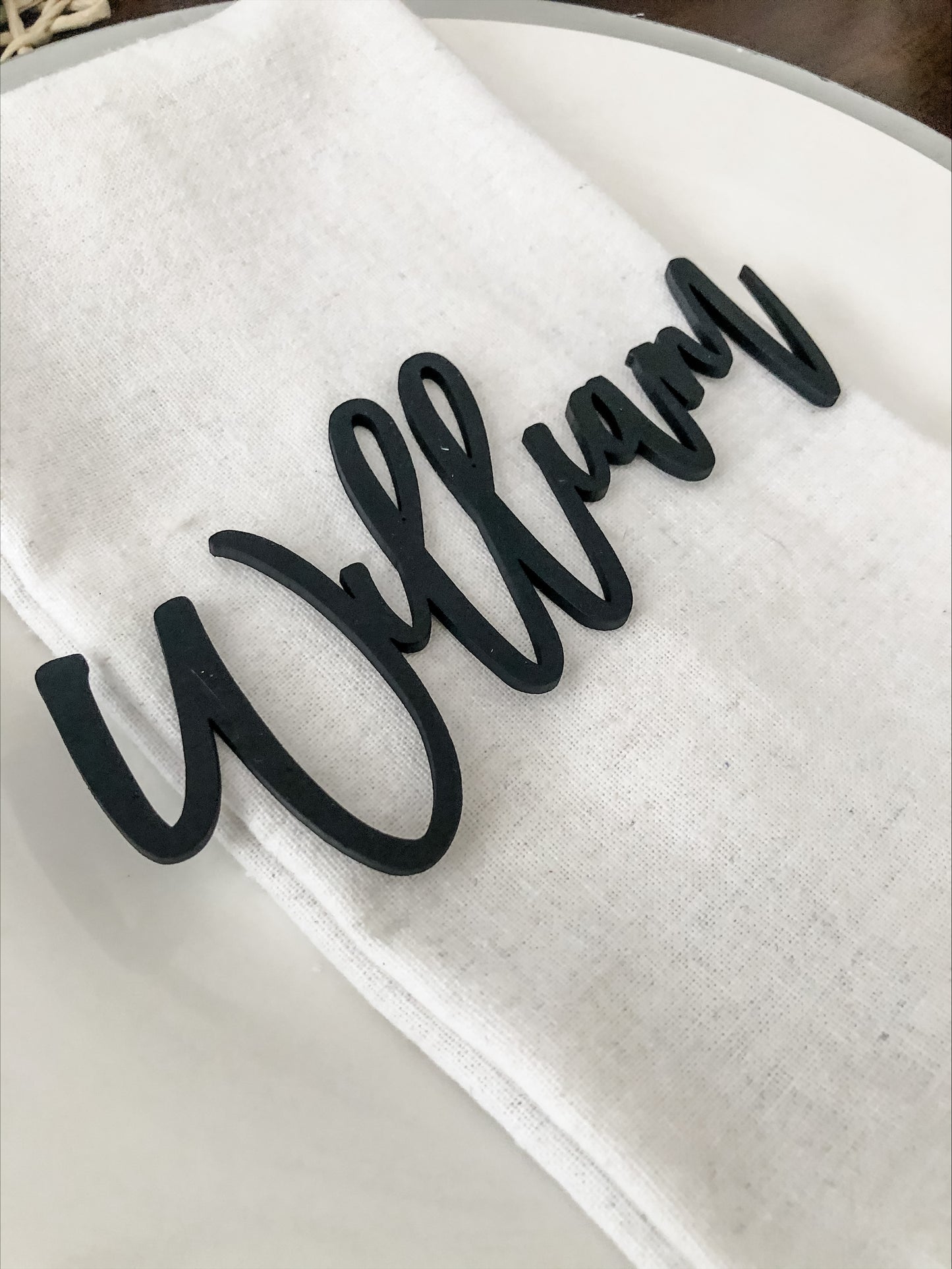 Personalized Wood Name Place Card - Table Setting