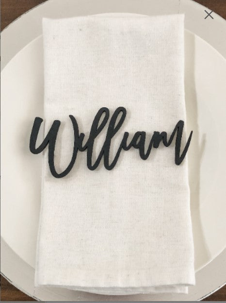 Personalized Wood Name Place Card - Table Setting
