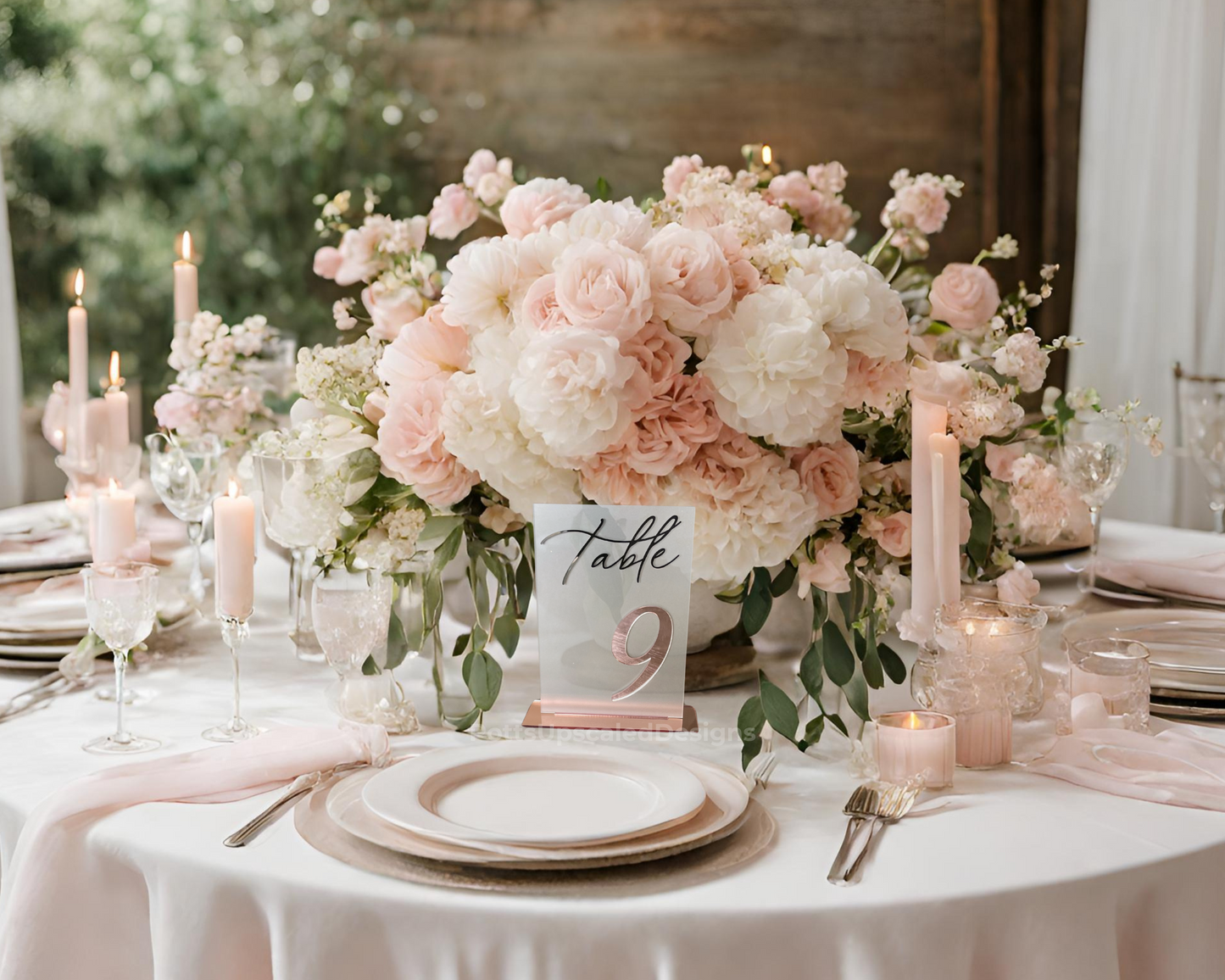 Wedding Table Numbers, Gold Mirror, Frosted Table Signs, Wedding Decor, Assigned Seating, Wedding Signs