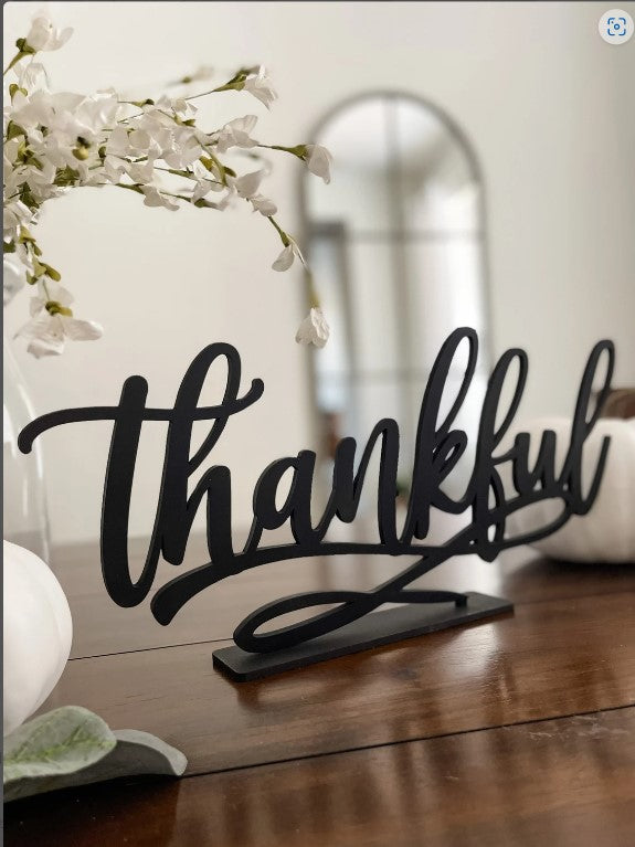 Thankful Table Sign - Thanksgiving Holiday Decor
