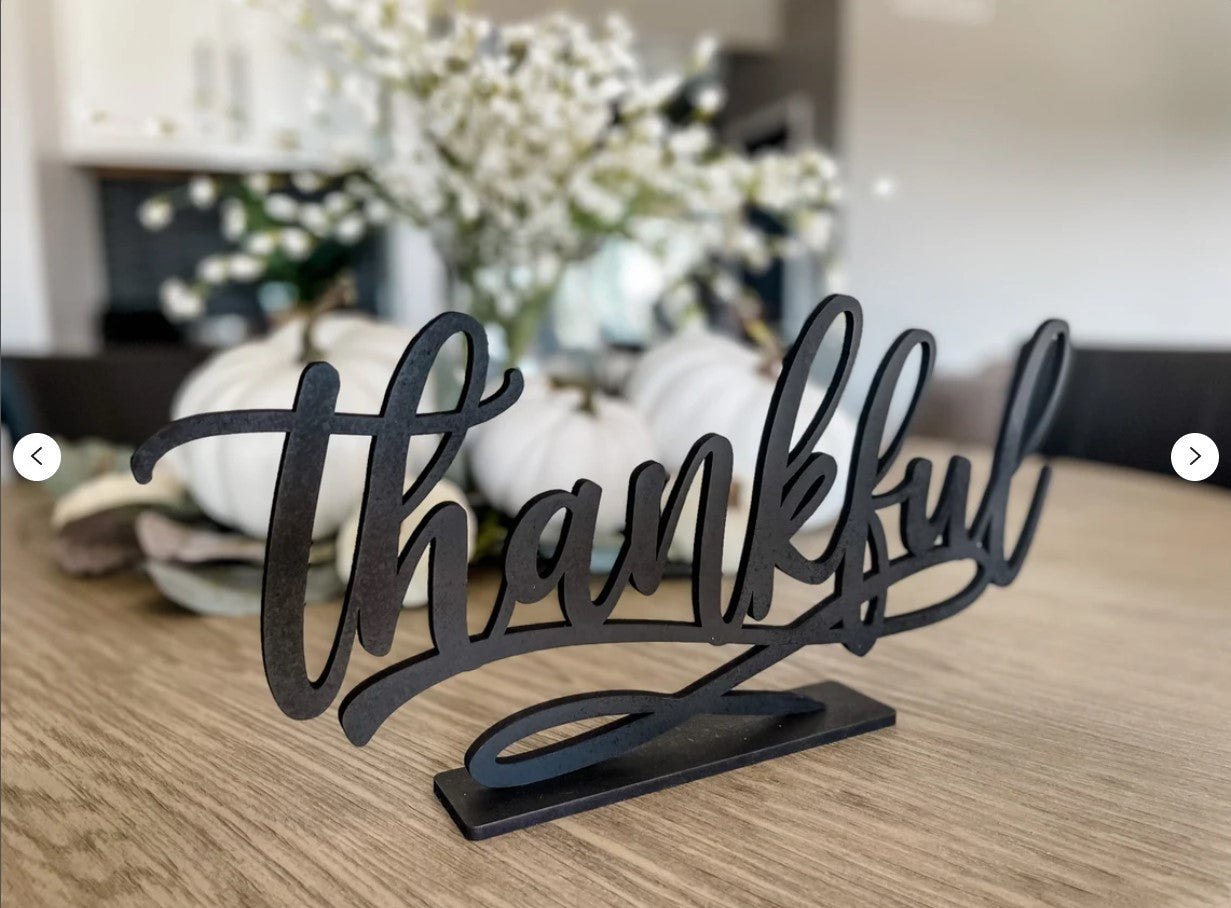 Thankful Table Sign - Thanksgiving Holiday Decor