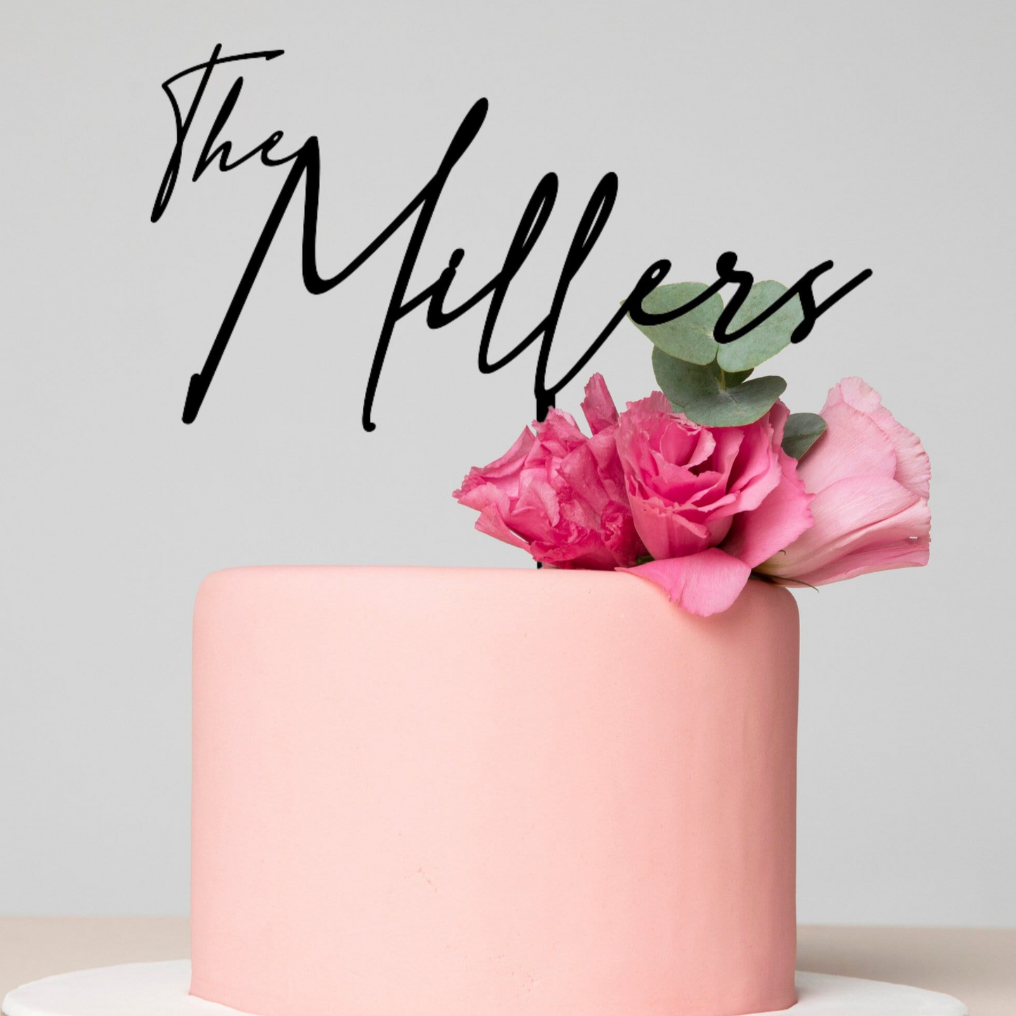 Custom Wedding Cake Topper - Signature Font
