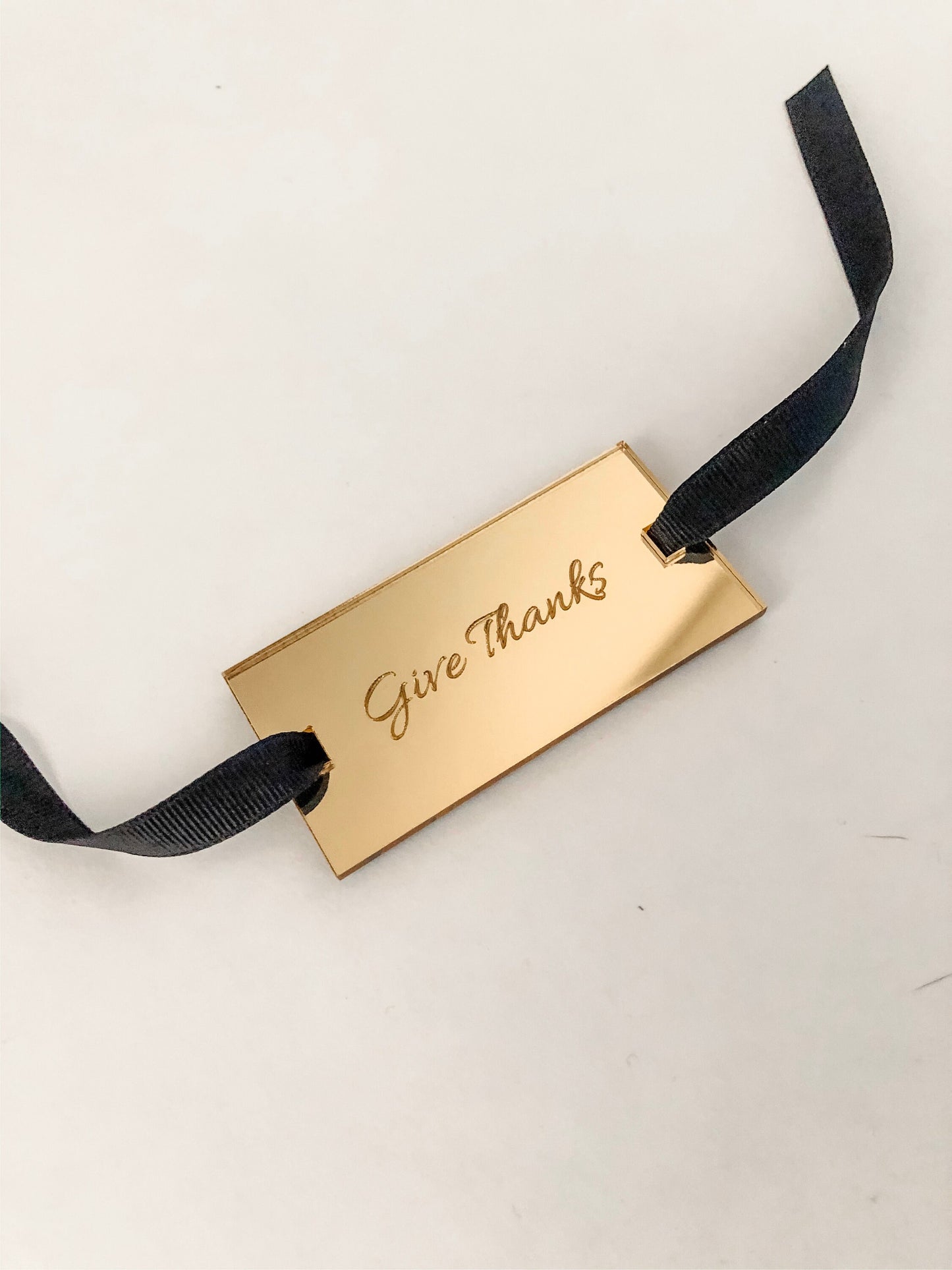 4 Fall Napkin Tags: Give Thanks in Wood or Gold Mirror Acrylic
