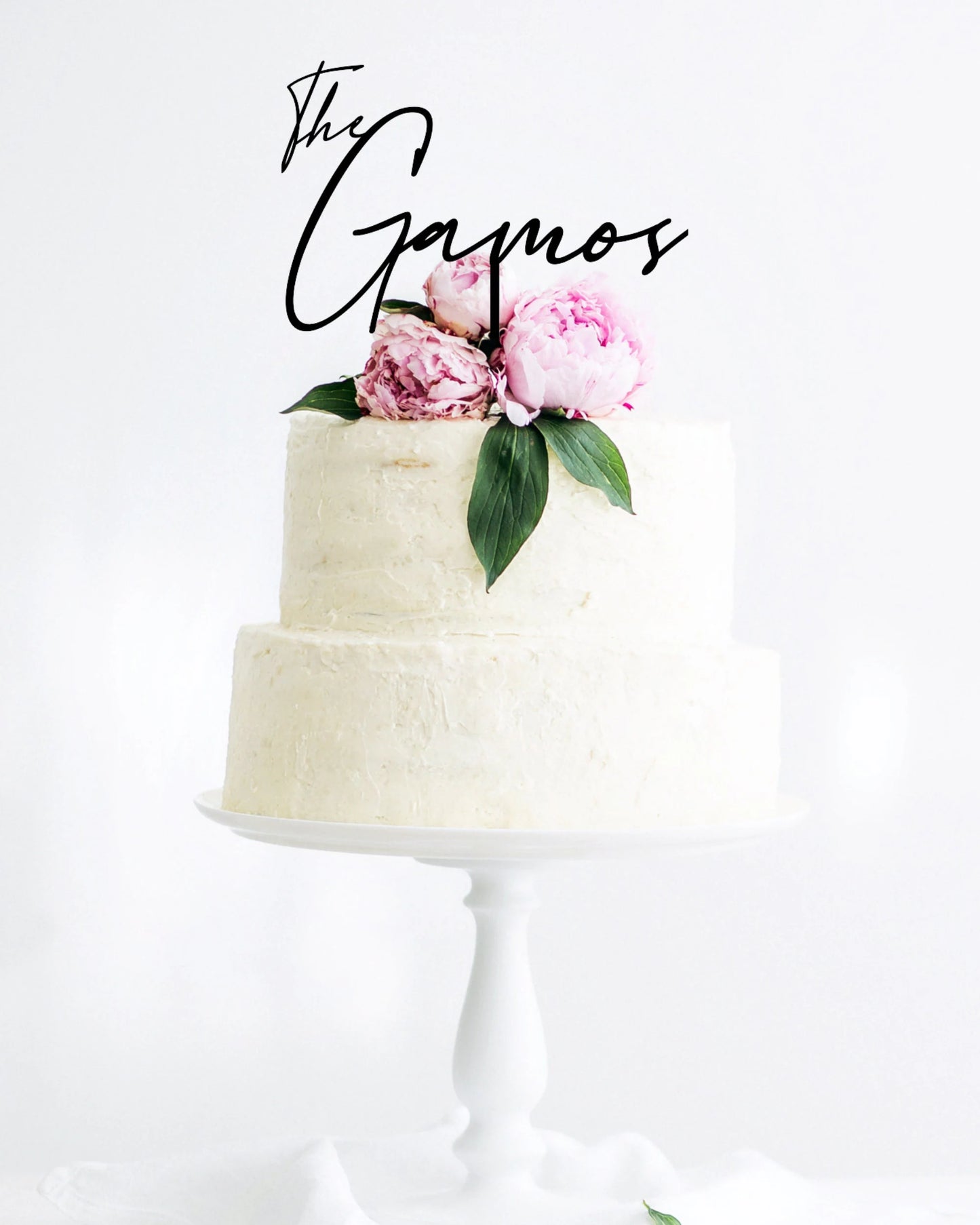 Custom Wedding Cake Topper - Signature Font