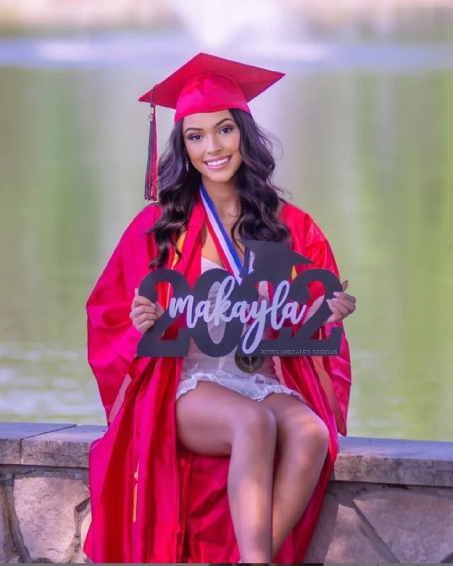 graduation sign in black and silver for senior photos photography prop