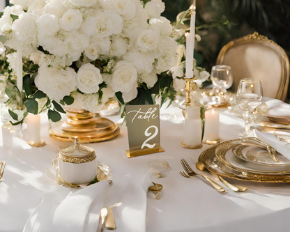 Elegant Mirror Table Numbers