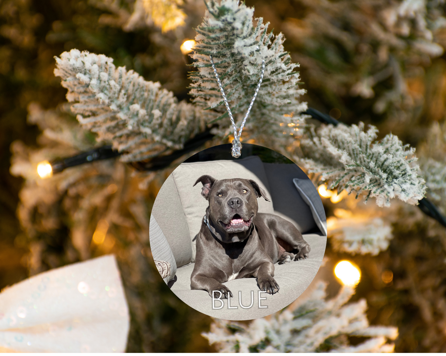 Custom Photo Christmas Ornament – Personalized Family or Pet Picture Ornament