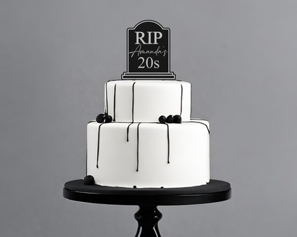 RIP Tombstone Birthday Cake Topper, RIP 20s 30s 40s 50s