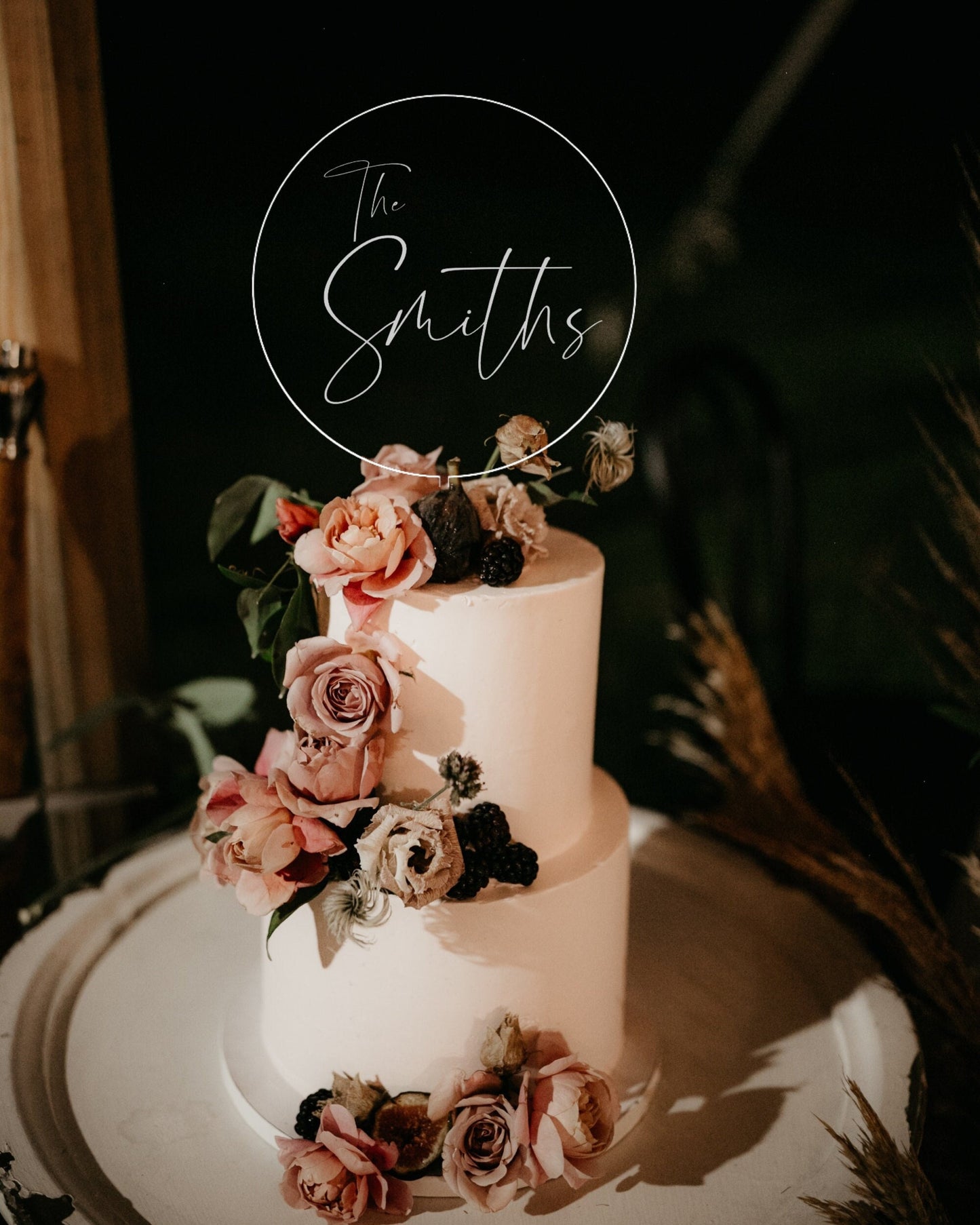 Custom Cake Topper, Mr and Mrs, Engraved Acrylic, Wedding Cake Topper, Personalized Last Name, Modern Wedding