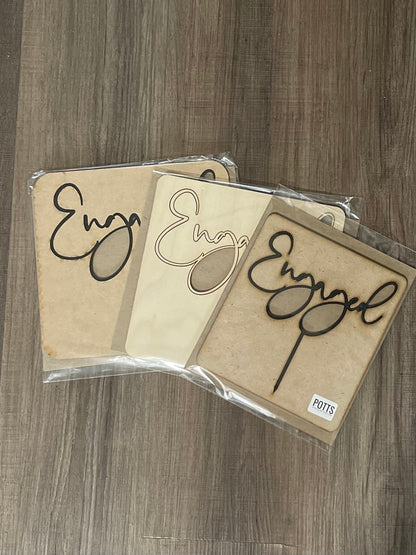 Engaged Cake Topper: Acrylic or Wood Engagement Party Decor