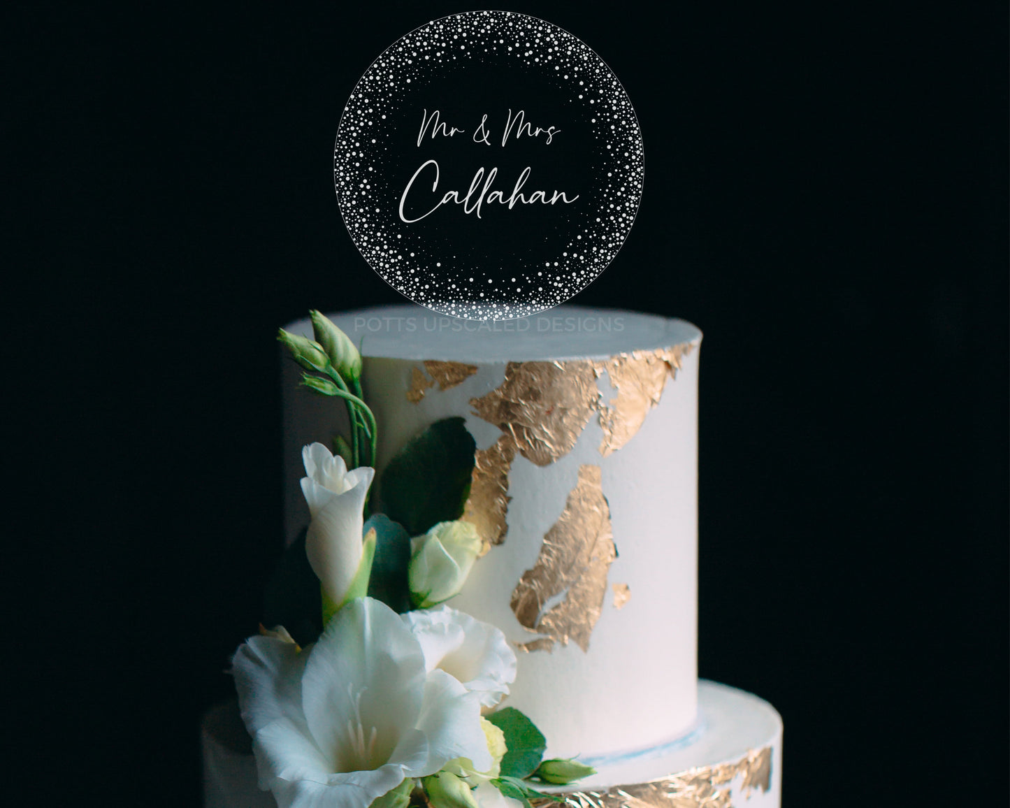 Personalized Cake Topper, Custom Cake Topper, Engraved Clear Acrylic, Wedding Gift Keepsake, Anniversary Cake Topper, Bridal Gift