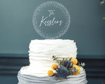 Personalized Cake Topper, Custom Cake Topper, Engraved Clear Acrylic, Wedding Gift Keepsake, Anniversary Cake Topper, Bridal Gift