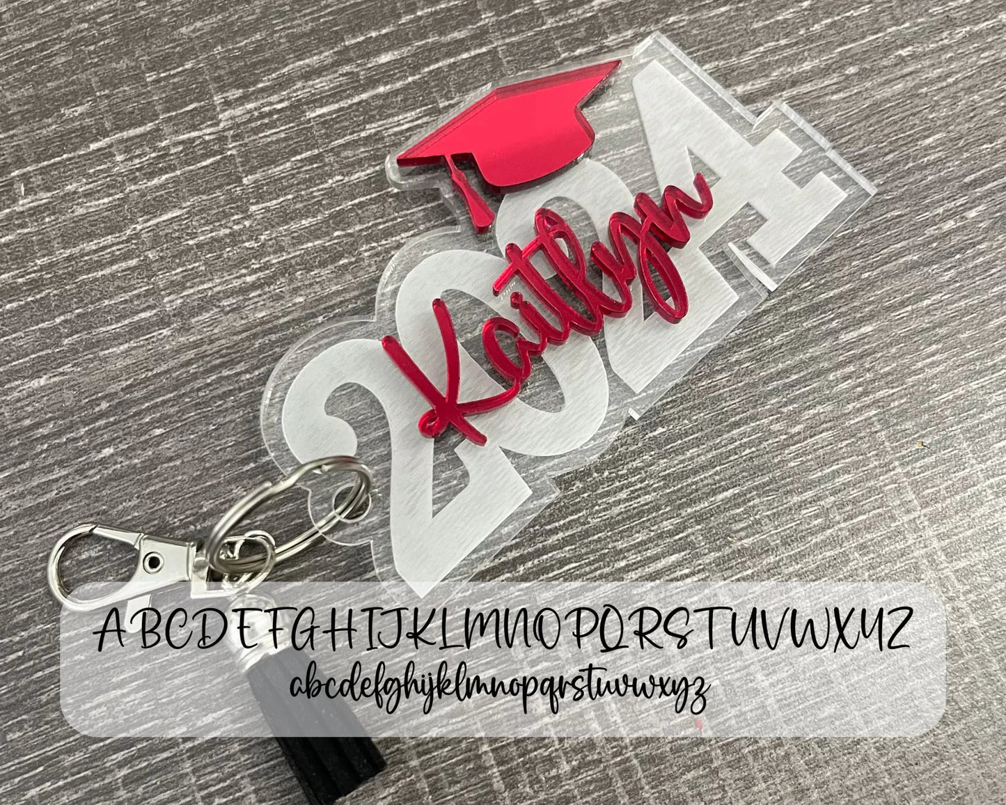 Graduation Keychain Bag Tag - Personalized