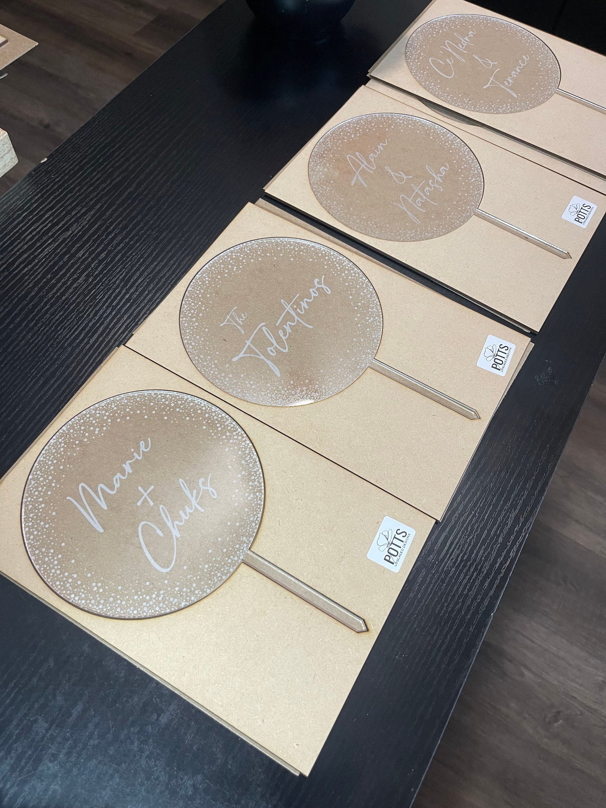 Personalized Cake Topper, Custom Cake Topper, Engraved Clear Acrylic, Wedding Gift Keepsake, Anniversary Cake Topper, Bridal Gift