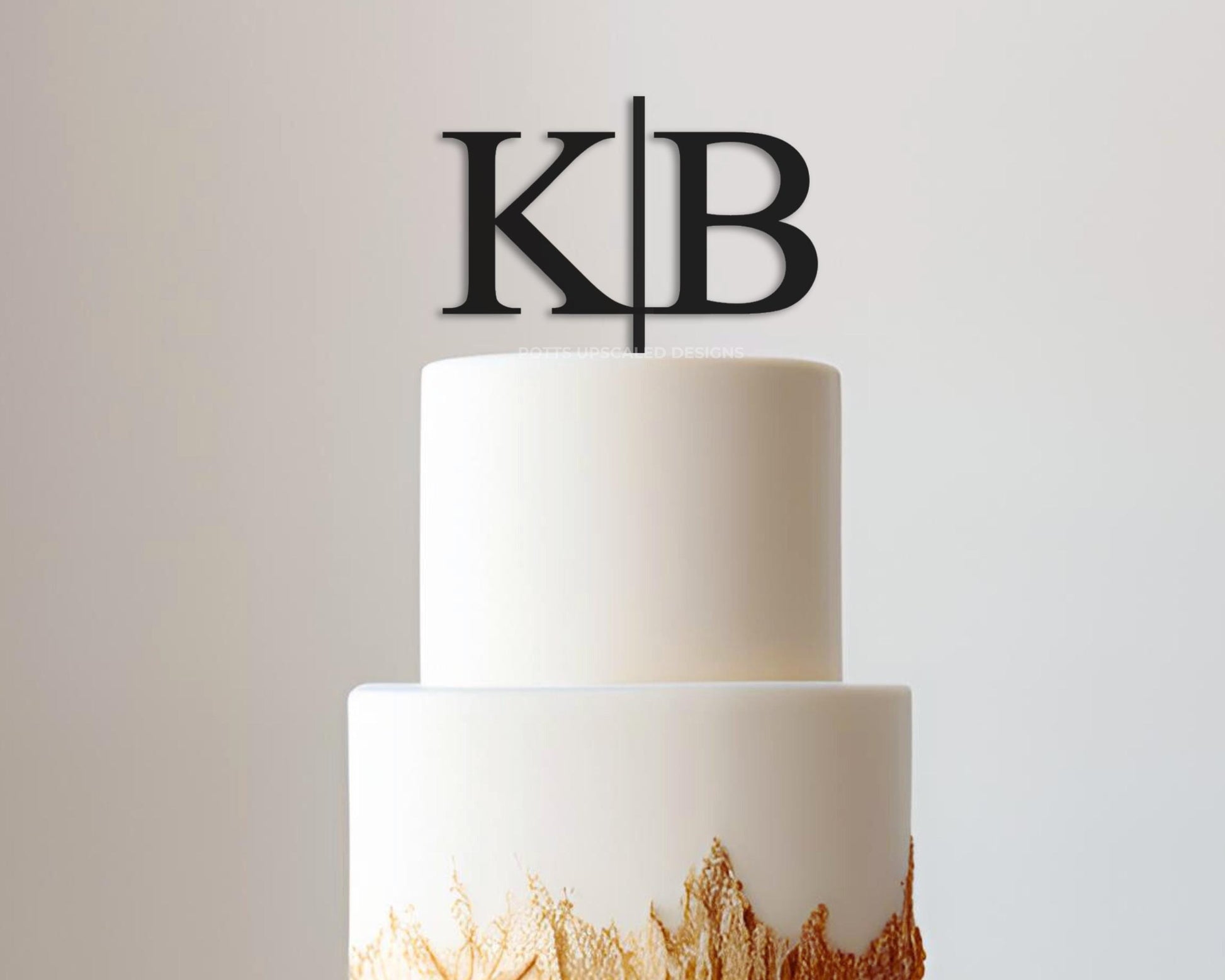 Initials Wedding Cake Topper, Personalized Rustic Wedding Decor, Custom Anniversary Cake, Simple Modern Letters