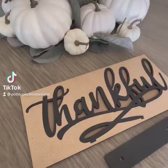 Large Cursive Believe Table Wood Sign