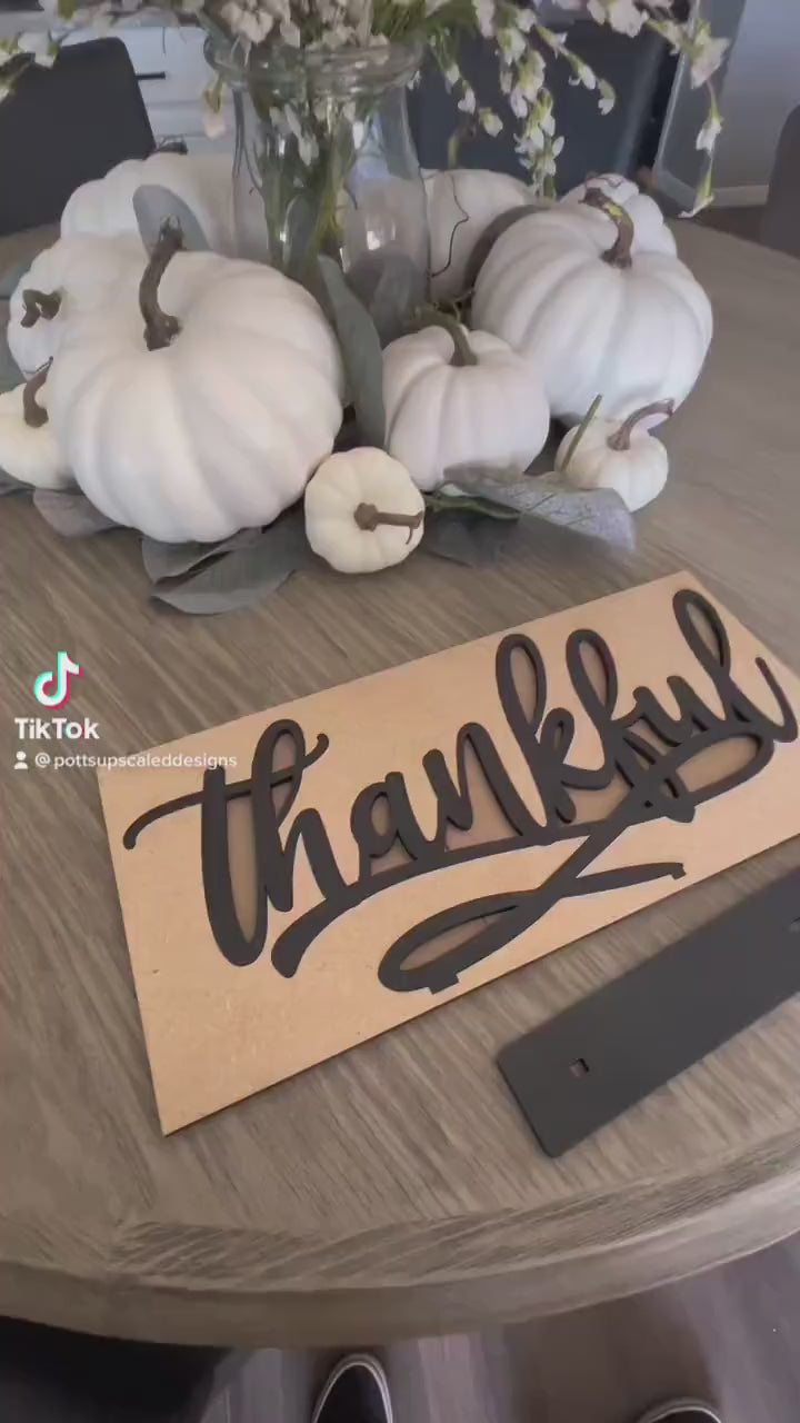 Large Cursive Believe Table Wood Sign
