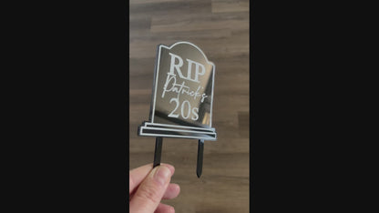 RIP Tombstone Birthday Cake Topper, RIP 20s 30s 40s 50s